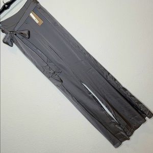 Do+BE silver satin trouser slacks, belted